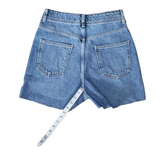 Forever 21 Shorts Women Sz 26 High Waist Blue Denim Cut Off Fringed - Picture 6 of 9